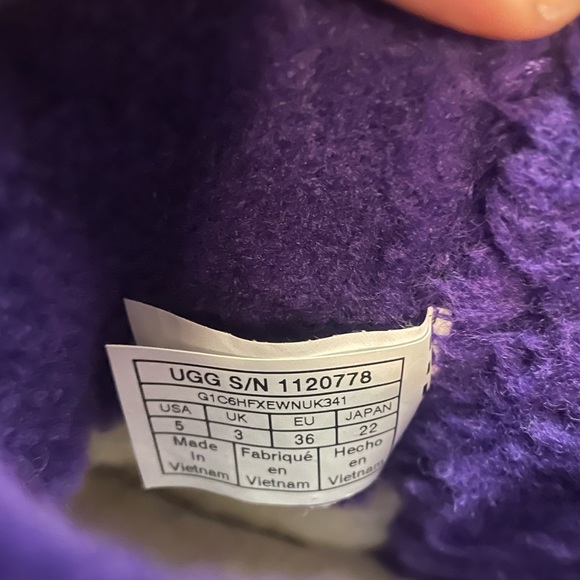 Woman’s UGG Classic Pink and Purple Clear Mini Marble Boots - Picture 2 of 4